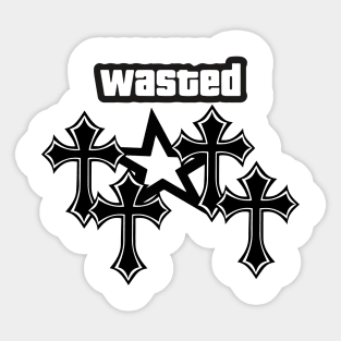 wasted. west cost Sticker